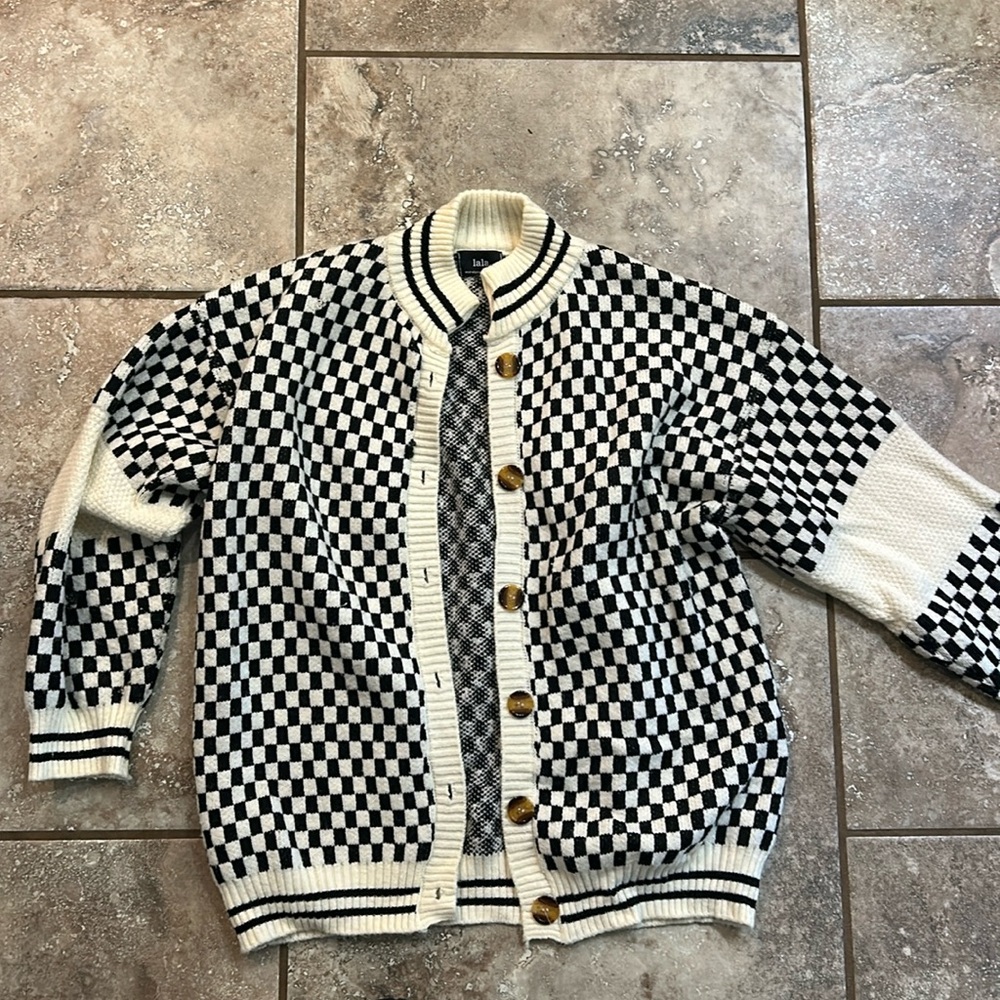 Dressed in LALA grandpa cardigan